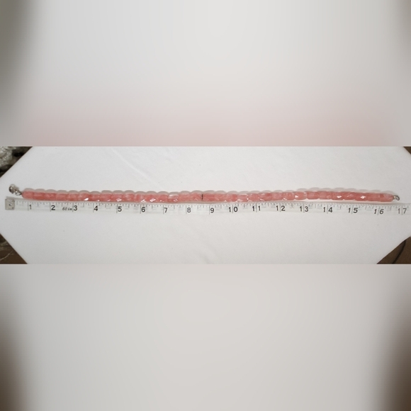 Vintage Strawberry Quartz Faceted Gemstones Necklace. - Picture 3 of 5